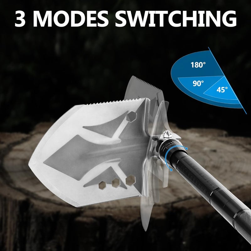 aiGear Camping Shovel Axe Outdoor Survival Tool Set for Camping Hiking Backpacking Men Survival Emergency(CSA-5935) - Image 3